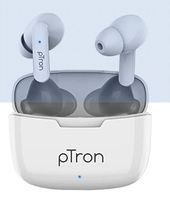 PTron Bassbuds Duo in Ear Earbuds Type-C Fast Charging, IPX4 & Voice Assistance (White)