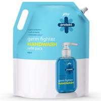 Godrej Protekt Germ Fighter Handwash Refill Pack | Aqua | Germ Protection & Soft on Hands - 1.5 L