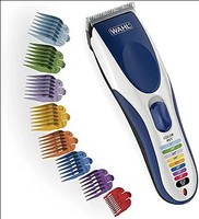 Wahl 09649-024 Cord/Cordless Color Pro Hair Clipper for Men; 60 Minutes run time; LED charging indicator; Easy match Colour coded guards, Blue