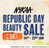 Nykaa Republic Day Sale-Up to 50% Off (14th Jan - 22nd Jan)
