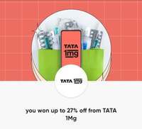 Cred JACKPOT: Get upto 27% off coupon on 1mg