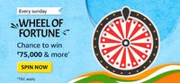 Sunday Wheel of Fortune : Chance to Win ₹75,000 & more*