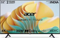 Acer 139 cm (55 inches) I Series 4K Ultra HD Android Smart LED TV AR55AR2851UDFL (Black)