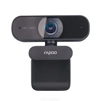 HD Webcam with Microphone, RAPOO C260 USB 1080P , Built-in Dual Noise Reduction Mics, 95-Degree Wide Angle, Zoom/Skype/Teams, Conferencing and Video Calls