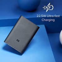 MI 10000mAh Lithium Ion, Lithium Polymer Power Bank Pocket Pro with 22.5 Watt Fast Charging, Dual Input Ports(Micro-USB and Type C), Triple Output Ports, (Black) 