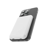 eller santé® 5000mAh Wireless Power Bank, 22.5W QC 3.0, 15W Wireless Output Mag-Safe Compatibility, Fast Charging Power delivery, for iPhone, Android & Others (White) 