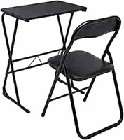 Amazon Brand - Solimo Rhine Study/Laptop Table and Chair Set (Black)