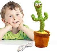 HINETOY ENTERTAIN KIDS TikTok Dancing Cactus Plush Toy USB Charging