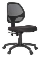 Townsville Kew Ergonomic Fabric Chair with Adjustable Height (Black, 80 Kilograms)
