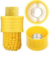 AKADO Kitchen Unbreakable Manual Corn Seeds Remover with Stainless Steel Blade (Multicolor-1 PCS)