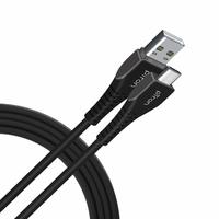 pTron Solero MB301 3A Micro USB Data & Charging Cabl1.5-Meter Nylon Braided USB Cable for Micro USB Devices
