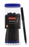 Reynolds DOMINAR BP 20 CT JAR - BLUE Ball Pen I Lightweight Ball Pen With Comfortable Grip for Extra Smooth Writing I School and Office Stationery