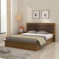 Spacewood Cooper Queen Bed with Box Storage - Natural Teak (KOSCOOPERQBBOX-Q48)