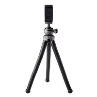 Celly Tripod 15 inch(39cm) with 360° Rotating Ball Head Tripod for DSLR Cameras and Mobile Phones, Flexible Legs with Adjustable clamp (Black) (CLICFLEXTRI)