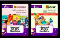 TataNeu x Big Basket Get Rs.130 Instant Discount on Min. Purchase of Rs.1300 Using Coupon code + Assured 10% Neucoins