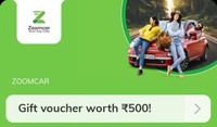Times prime exclusive -Free zoomcar gift card worth 500