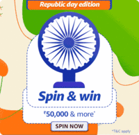 Republic Day Edition : Spin and Win ₹50,000 & more