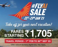  Air India Fare From Rs.1705