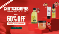 Skin-Tastic Sale : Flat 60% off on Body shop 