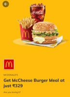 Times prime exclusive get Mcchesse burger meal at 329