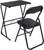 Amazon Brand - Solimo Rhine Study/Laptop Table and Chair Set (Black)