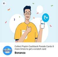 Paytm Cashback Parade Game - Collect 9 cards to receive upto 14000 Paytm Cashback points