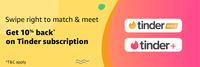 Tinder Subscriptions - 10% off on Amazon Pay