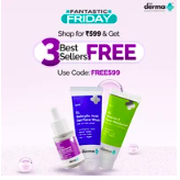 The Derma Co Fantastic Friday- 3 Best Sellers Free on Order Above Rs. 599