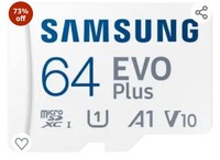 Samsung EVO Plus 64GB microSDXC UHS-I U1 130MB/s Full HD & 4K UHD Memory Card with Adapter (MB-MC64KA), Blue