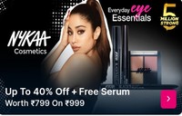 Nykaa : Upto 40% Off on Cosmetic + FREE Serum worth Rs799 On Rs999