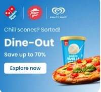 Dine-Out : Upto 70% off on Fine Dining ( May be Location Specific )