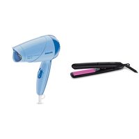 Philips Set of Kerashine SilkPro Hair Straightener & SalonDry Thermo Protect Hair Dryer