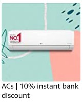 ACs  | 10% Instant Bank Discount