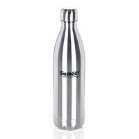 Sumeet Stainless Steel Double Walled Flask / Water Bottle, 24 Hours Hot and Cold, 1000 ml, Silver