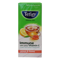 Tetley Lemon & Honey Green Tea: 100 Tea-Bags



