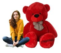 Ultra Soft Giant Stuffed Teddy Bear (Red - 3 Feet/ 91Cm)
