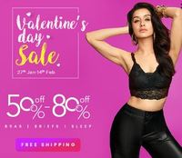 Clovia Valentine Sale - Get 50% - 80% Off & Extra Rs.300 Off on Min Rs.1299 Purchase [27Jan - 14 Feb]