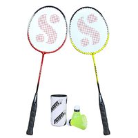 Silver's FLEX COMBO-5 ( 2 Badminton RACKETS + 2 Pcs Plastic SHUTTLE ) Multicolor