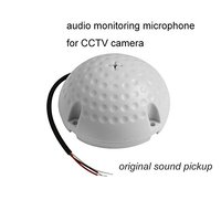 Technotech Round Mic Microphone Sound Monitor CCTV Security Camera Audio Pickup Device, White