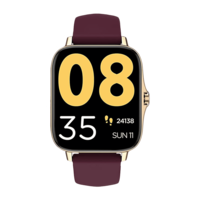 Pebble Cosmos Smartwatch with Bluetooth Calling (43.18mm TFT LED Display, IP67 Waterproof, Wine Strap)