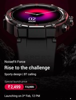 [ NEW ] Noise Fit Force 1.32" High Res Display BT Calling  with 150+ Watch-faces AI Voice Assistant [ Launching 3th Feb, 12PM ]