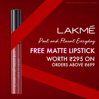Lakme Pout & Flaunt Everyday Offer Free Matte Lipstick On Order Above ₹699