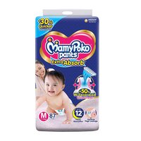 MamyPoko Pants for Babies, Extra Absorb M87, Size M, Pack of 87