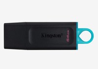 Kingston DataTraveler Exodia 64GB USB 3.2 Gen 1 Flash Drive (Black/Teal)