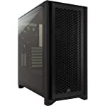 Corsair Tempered Glass, Alloy Steel 4000D Airflow Tempered Glass Mid-Tower ATX Case, Black (CC-9011200-WW)