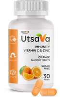Nector Vitamin C Orange Chewable Tablets, Immunity Antioxidant & Skincare, 1 daily  (30 Tablets)