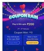 Last Day Flipkart Coupon Rain Game Win Upto Rs.200 Coupon