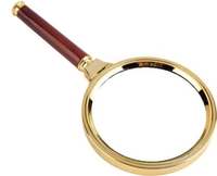 StealODeal Retro Style Metal 90mm 10X Magnifying Glass  (Maroon, Gold)