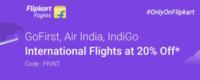 International Flights at 20% Off | GoFirst, Air India, Indigo on Flipkart