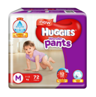 Huggies wonder baby diaper pants medium size (2 counts) @1rs - Account specific